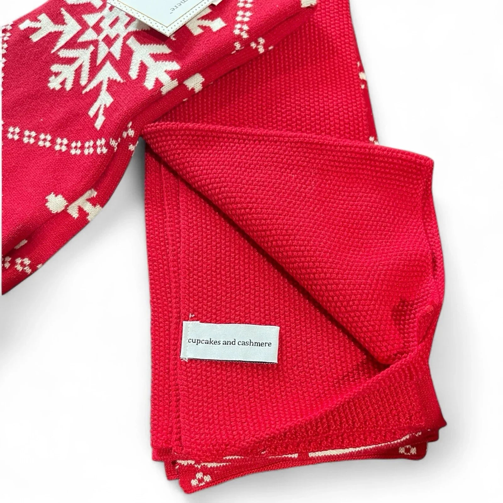 Cupcakes and Cashmere Snowflake Christmas Knit Kitchen Towels – 3 Pack - Trendiez U ♥