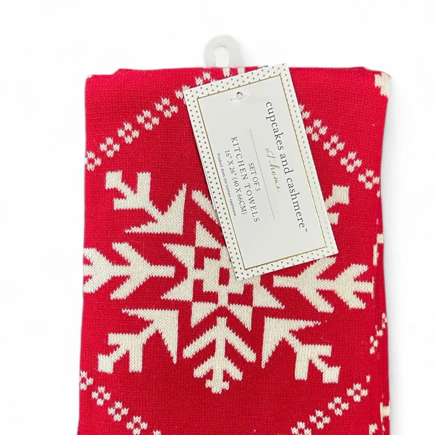 Cupcakes and Cashmere Snowflake Christmas Knit Kitchen Towels – 3 Pack - Trendiez U ♥