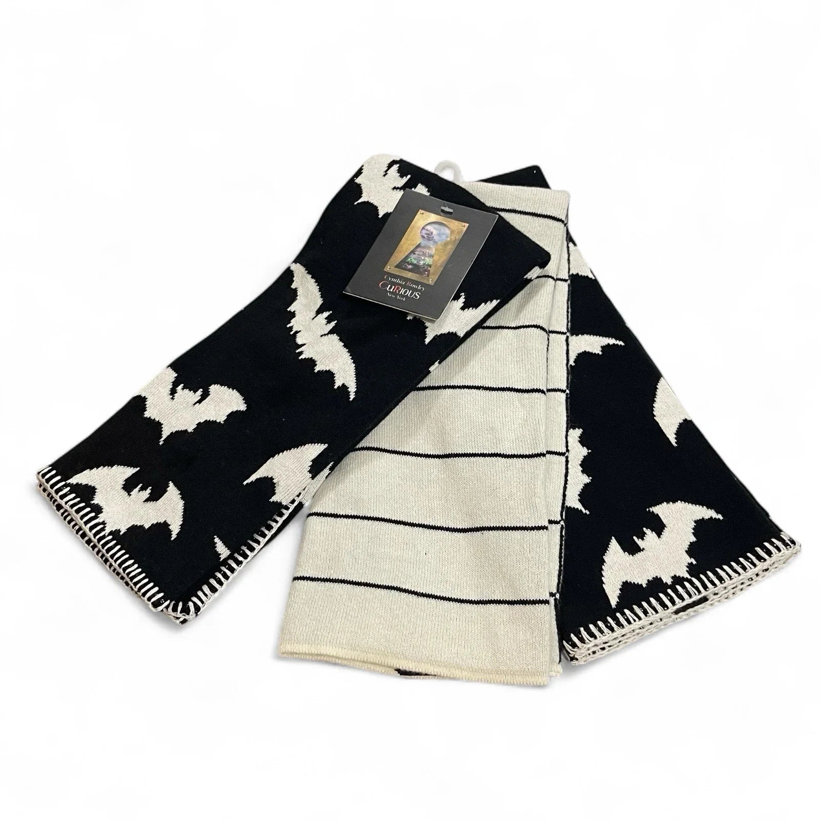 Cynthia Rowley Halloween Bats Knit Kitchen Towel Set, 3-Piece Farmhouse Style - Trendiez U ♥