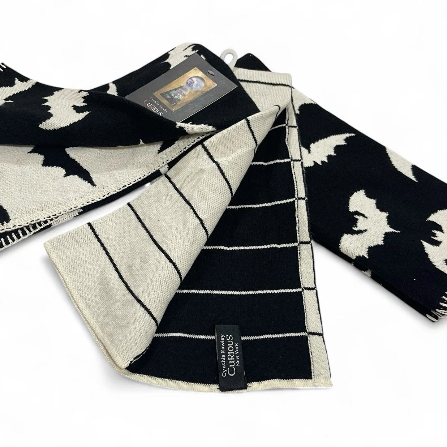 Cynthia Rowley Halloween Bats Knit Kitchen Towel Set, 3-Piece Farmhouse Style - Trendiez U ♥