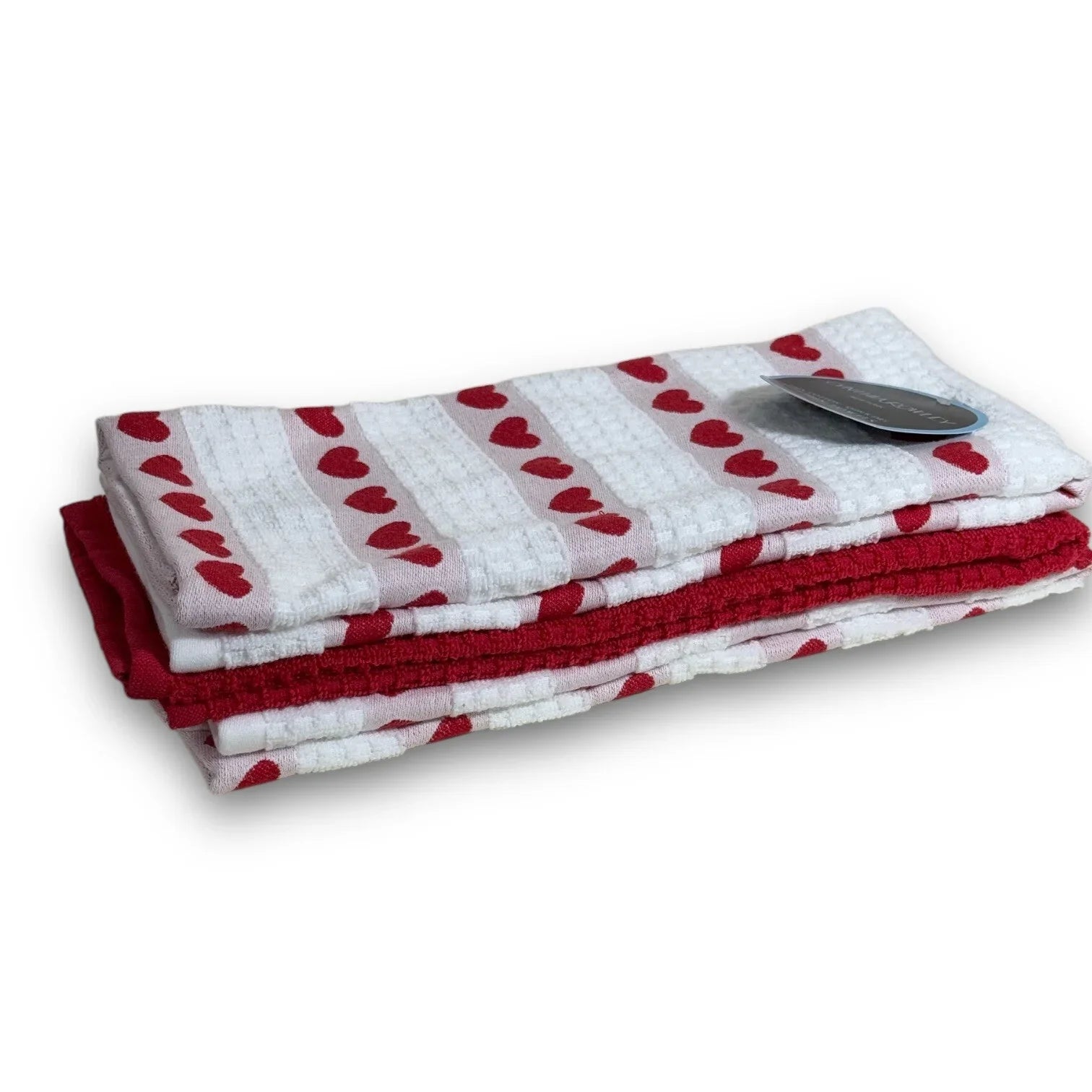 Cynthia Rowley Kitchen Towels Red Hearts 100% Cotton Quick Dry - Trendiez U ♥