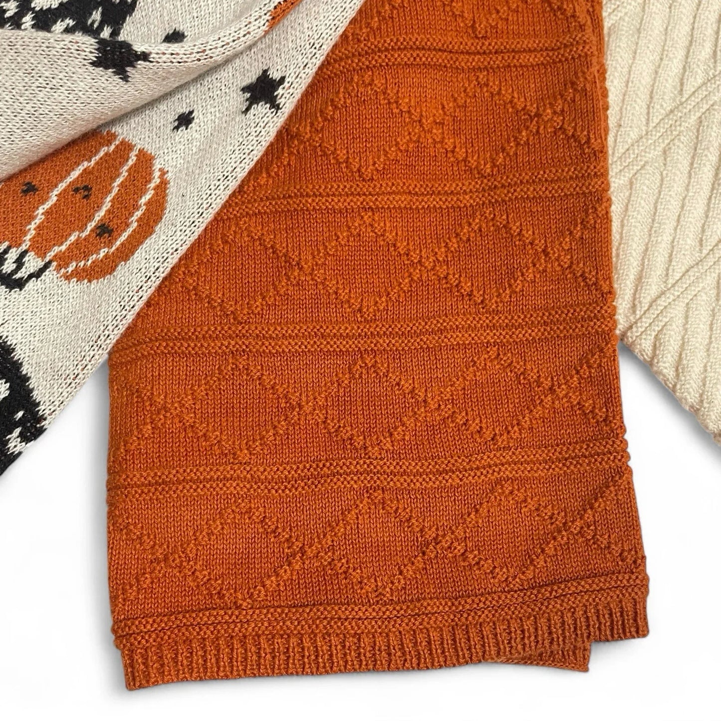 Cynthia Rowley Knit Kitchen Towel Set 3-Piece Halloween Pumpkin - Trendiez U ♥