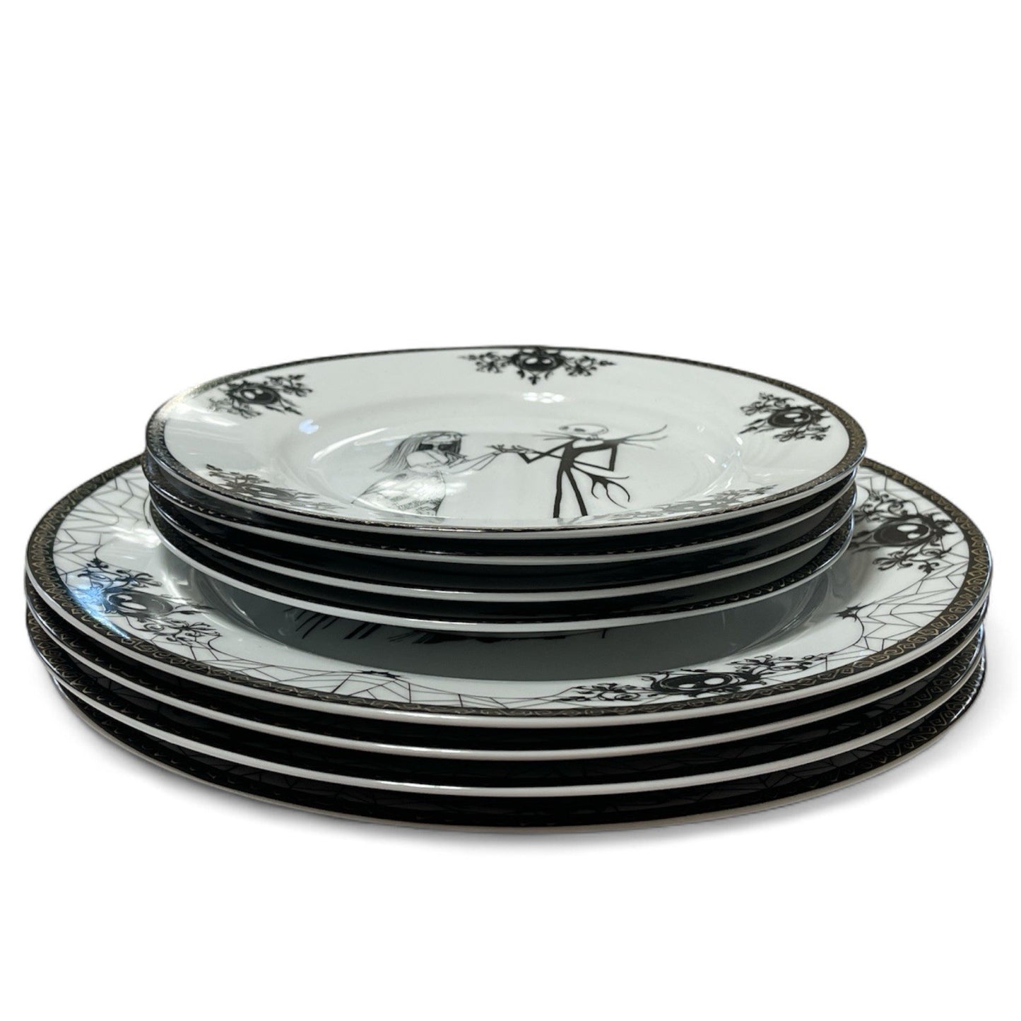 Disney Nightmare Before Christmas Sally Jack Skellington Dinner Plate 10.5” 8” - Trendiez U ♥