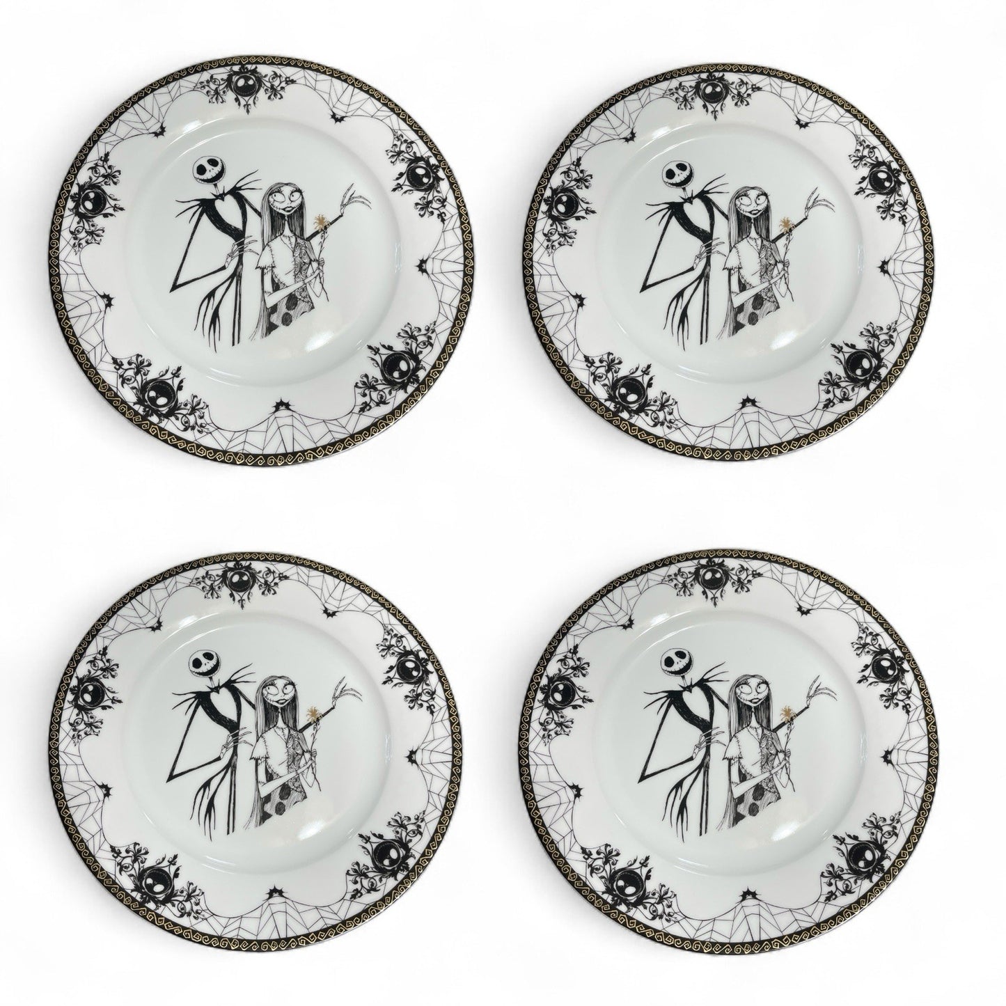 Disney Nightmare Before Christmas Sally Jack Skellington Dinner Plate 10.5” 8” - Trendiez U ♥