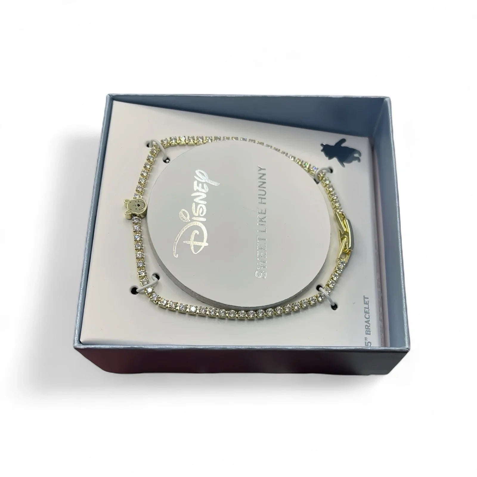 Disney Winnie the Pooh Rhinestone Bracelet – Gold “Sweet Like Hunny” - Trendiez U ♥