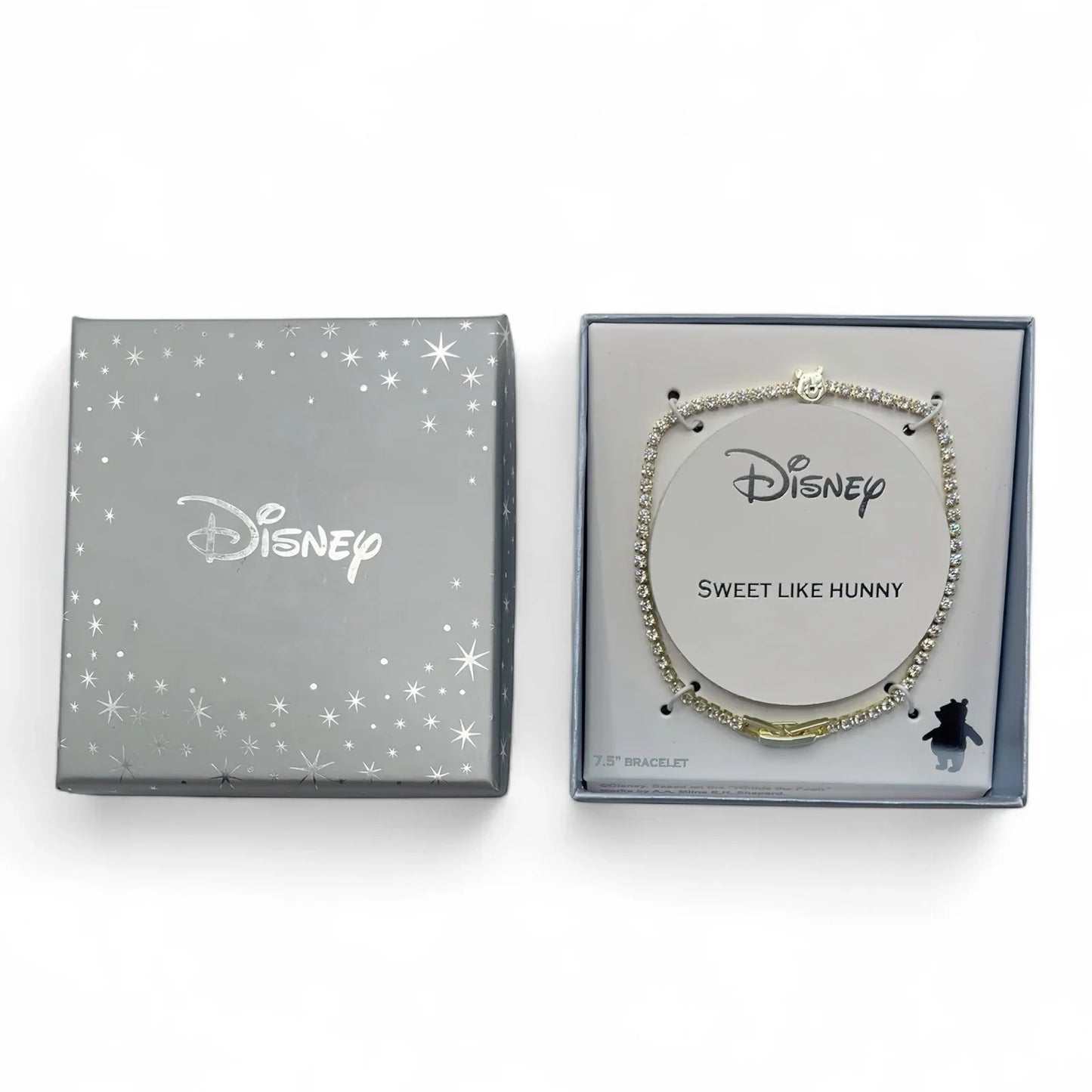 Disney Winnie the Pooh Rhinestone Bracelet – Gold “Sweet Like Hunny” - Trendiez U ♥