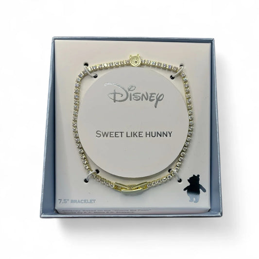 Disney Winnie the Pooh Rhinestone Bracelet – Gold “Sweet Like Hunny” - Trendiez U ♥
