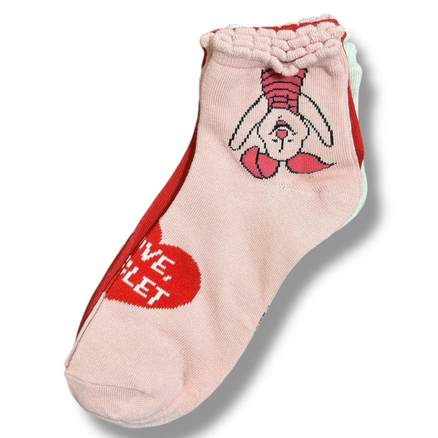 Disney Winnie the Pooh Women’s Ankle Socks – 5-Pack Hearts, Size 4-10 - Trendiez U ♥