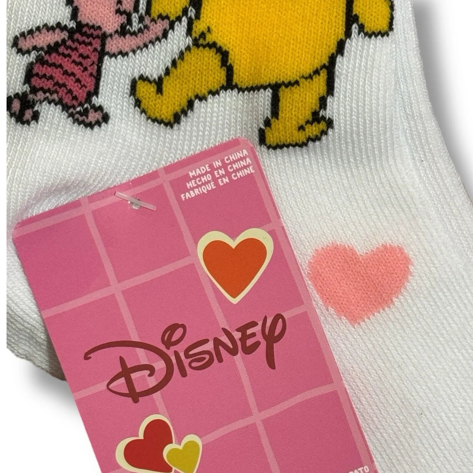 Disney Winnie the Pooh Women’s Ankle Socks – 5-Pack Hearts, Size 4-10 - Trendiez U ♥