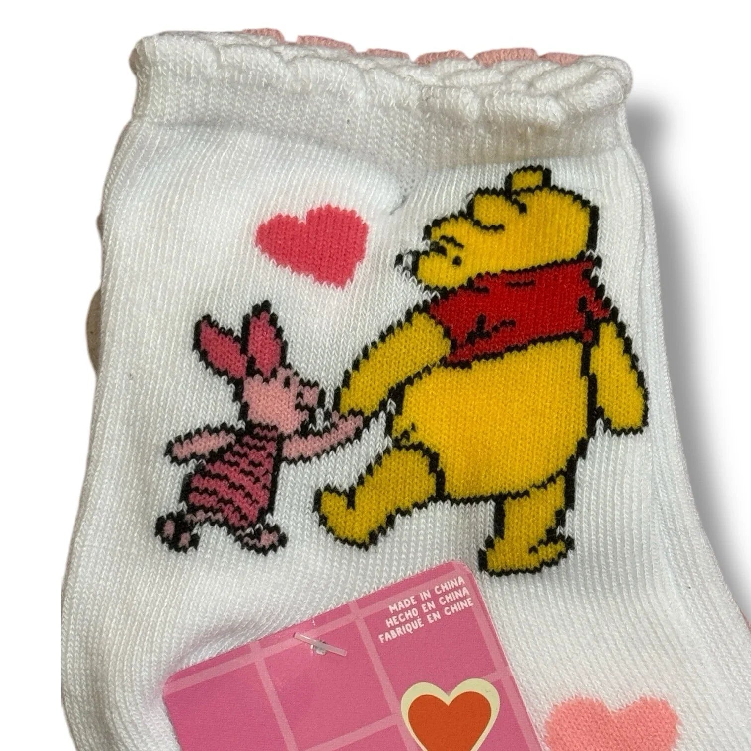Disney Winnie the Pooh Women’s Ankle Socks – 5-Pack Hearts, Size 4-10 - Trendiez U ♥