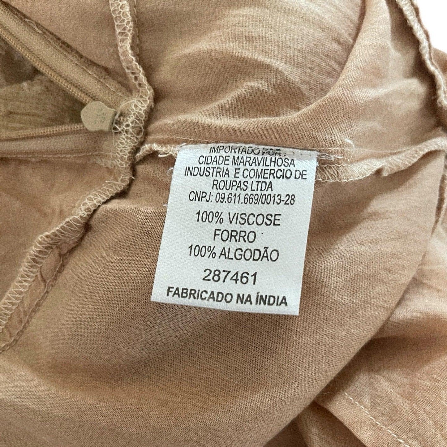 Farm Rio Midi Skirt Flare Tiered Lined Tan Size L Viscose NWT - Trendiez U ♥