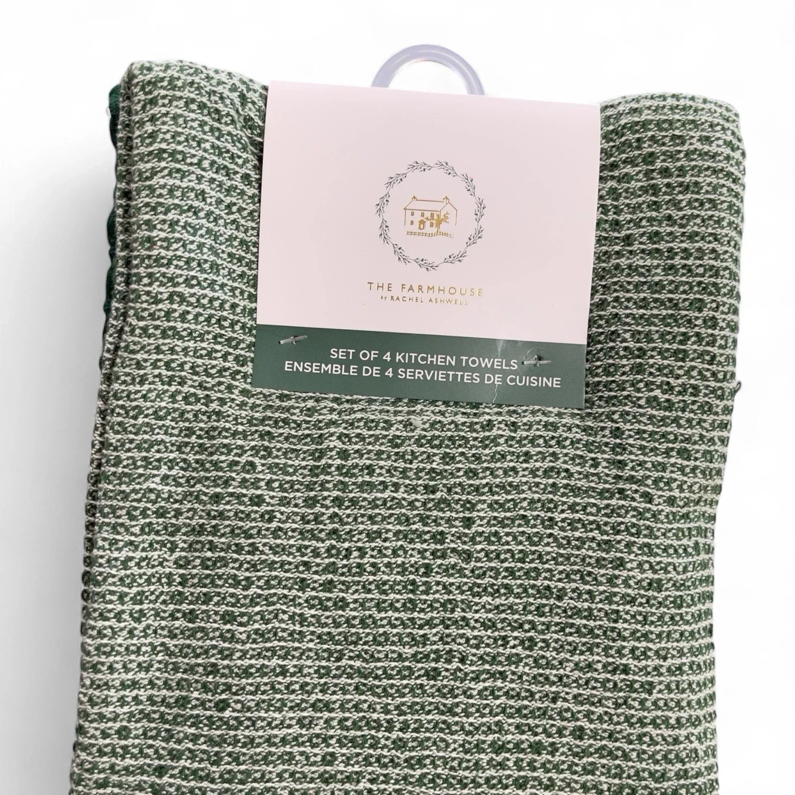 Farmhouse Waffle Weave Christmas Kitchen Towel Set (4, Red/Green) - Trendiez U ♥