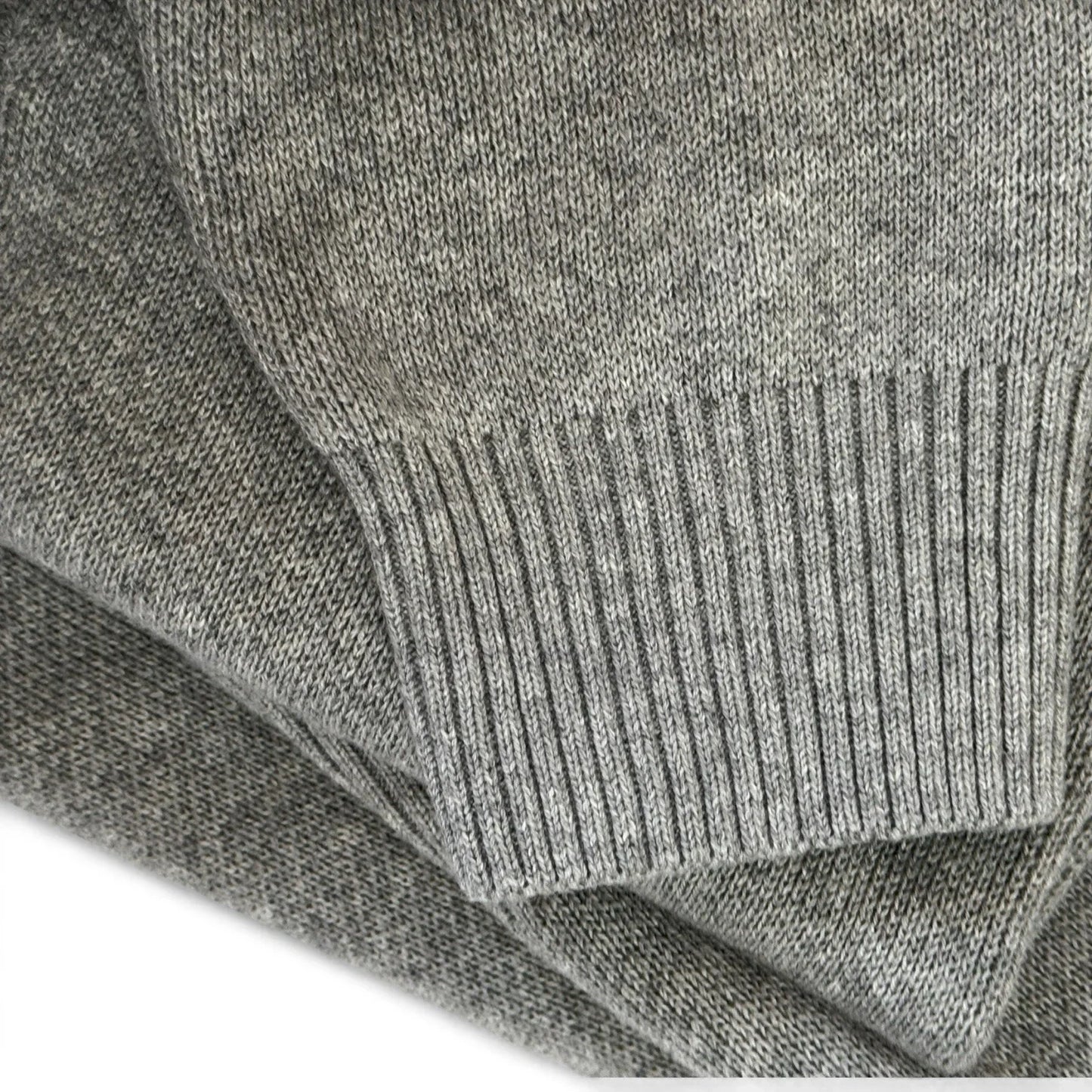 Guess Men’s Cotton Sweater – Gray with Navy Logo, Medium - Trendiez U ♥