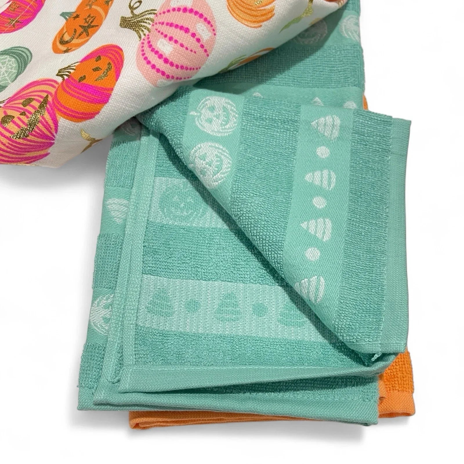 Halloween Kitchen Towels Cupcakes And Cashmere Pink & Gold - Trendiez U ♥