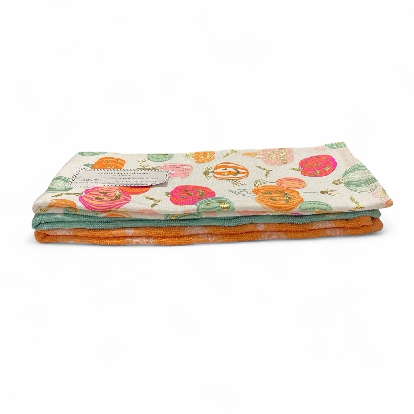 Halloween Kitchen Towels Cupcakes And Cashmere Pink & Gold - Trendiez U ♥