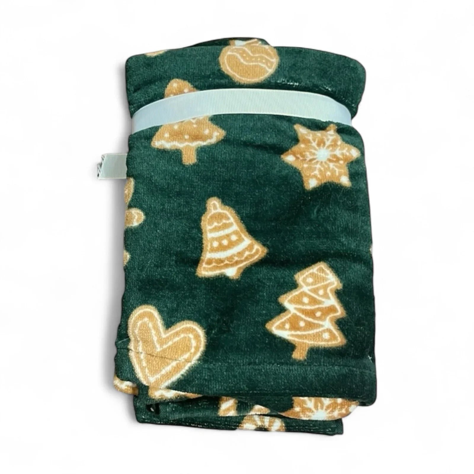 HFT Deborah Connolly Gingerbread Man Bath Towel Set 4PC Cotton Velour Christmas - Trendiez U ♥