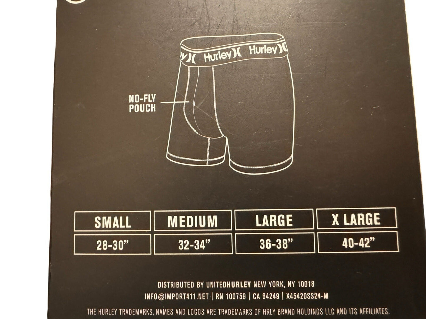 Hurley Men’s Boxer Briefs – 3-Pack Blue Regrind Stretch, Size XL - Trendiez U ♥