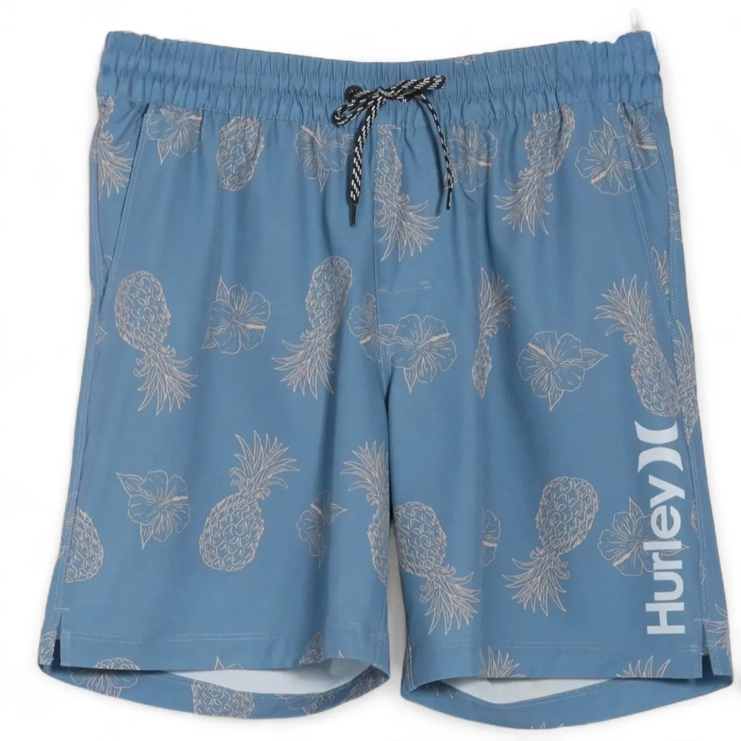 Hurley Men’s Volley Swim Shorts – Light Blue Pineapple, Medium - Trendiez U ♥