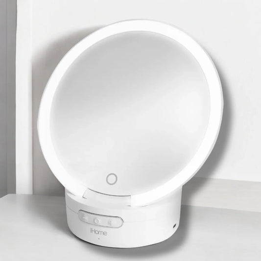 iHome Apple Portable Compact Lighted Makeup Mirror and Bluetooth Speaker - Trendiez U ♥