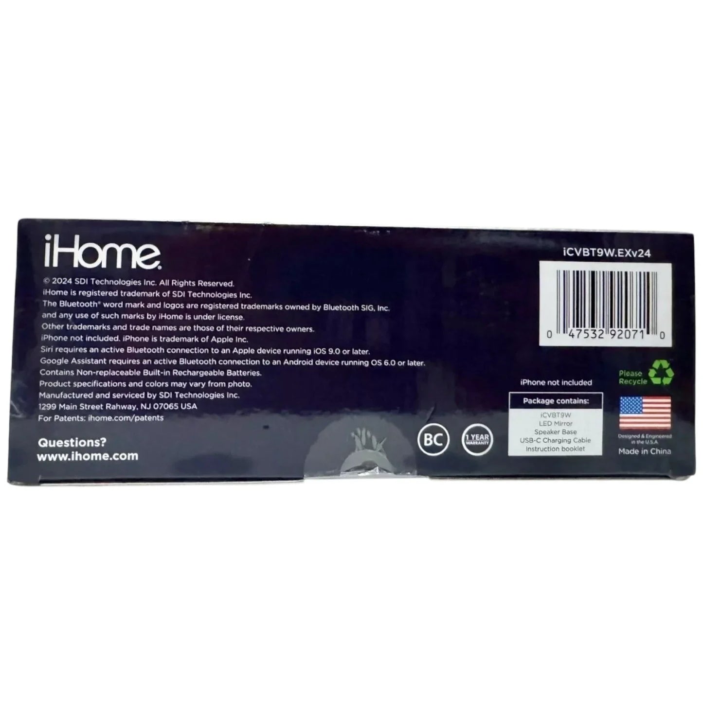 iHome Apple Portable Compact Lighted Makeup Mirror and Bluetooth Speaker - Trendiez U ♥