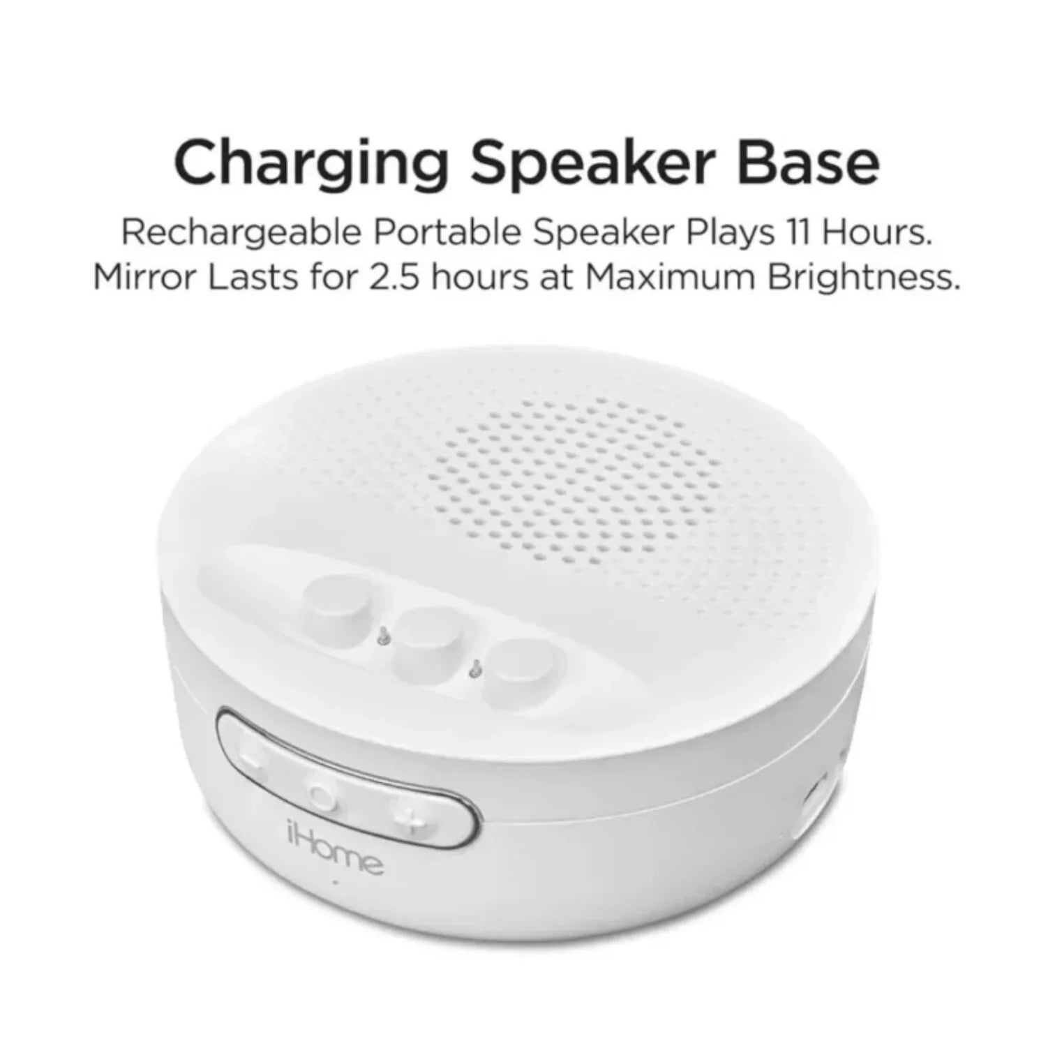 iHome Apple Portable Compact Lighted Makeup Mirror and Bluetooth Speaker - Trendiez U ♥