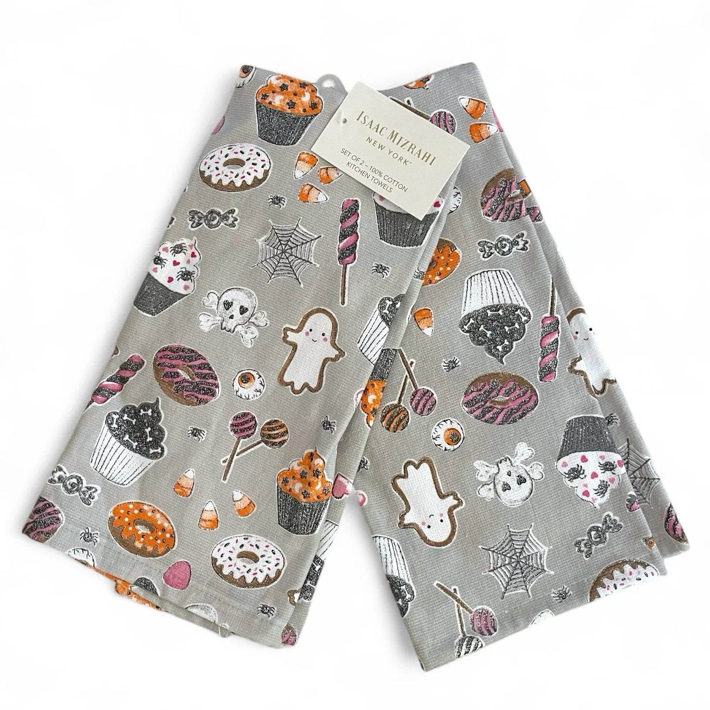 Isaac Mizrahi Halloween Glittery Kitchen Towel Set 2-Piece - Trendiez U ♥