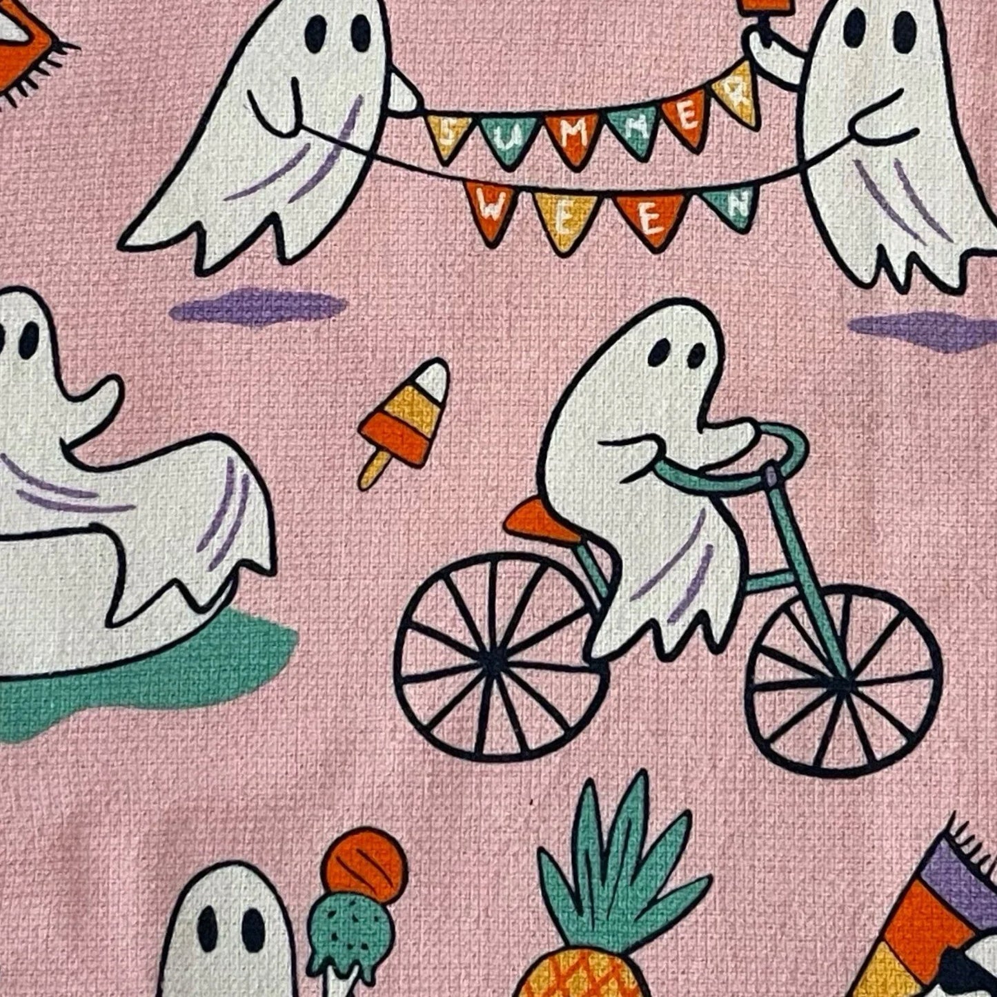 Isaac Mizrahi Halloween Pink Kitchen Towels 3-Piece Ghosts Summerween - Trendiez U ♥