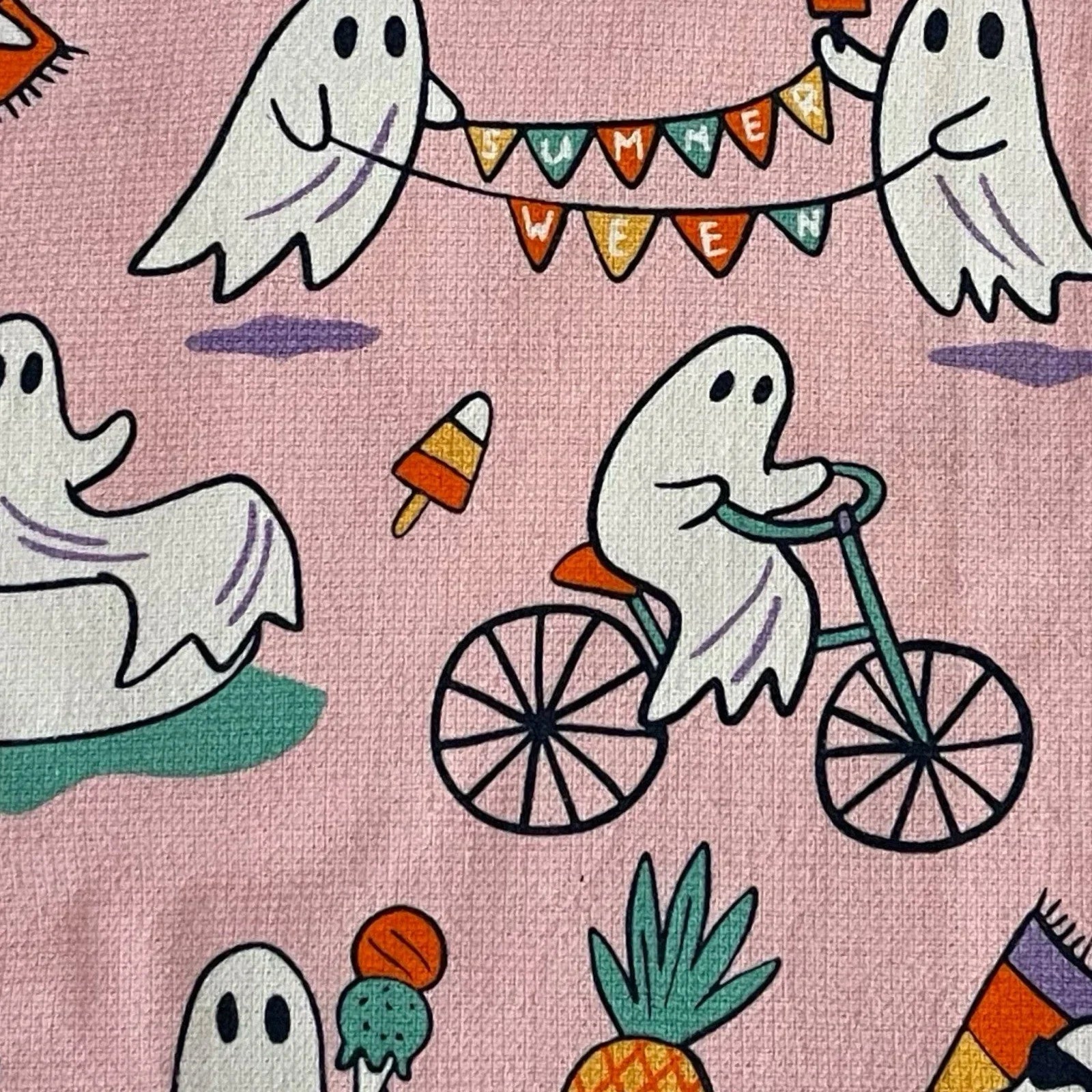 Isaac Mizrahi Halloween Pink Kitchen Towels 3-Piece Ghosts Summerween - Trendiez U ♥