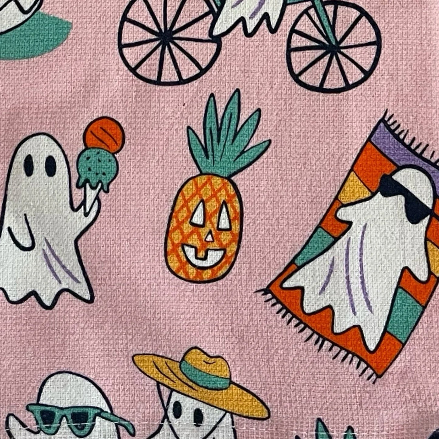 Isaac Mizrahi Halloween Pink Kitchen Towels 3-Piece Ghosts Summerween - Trendiez U ♥