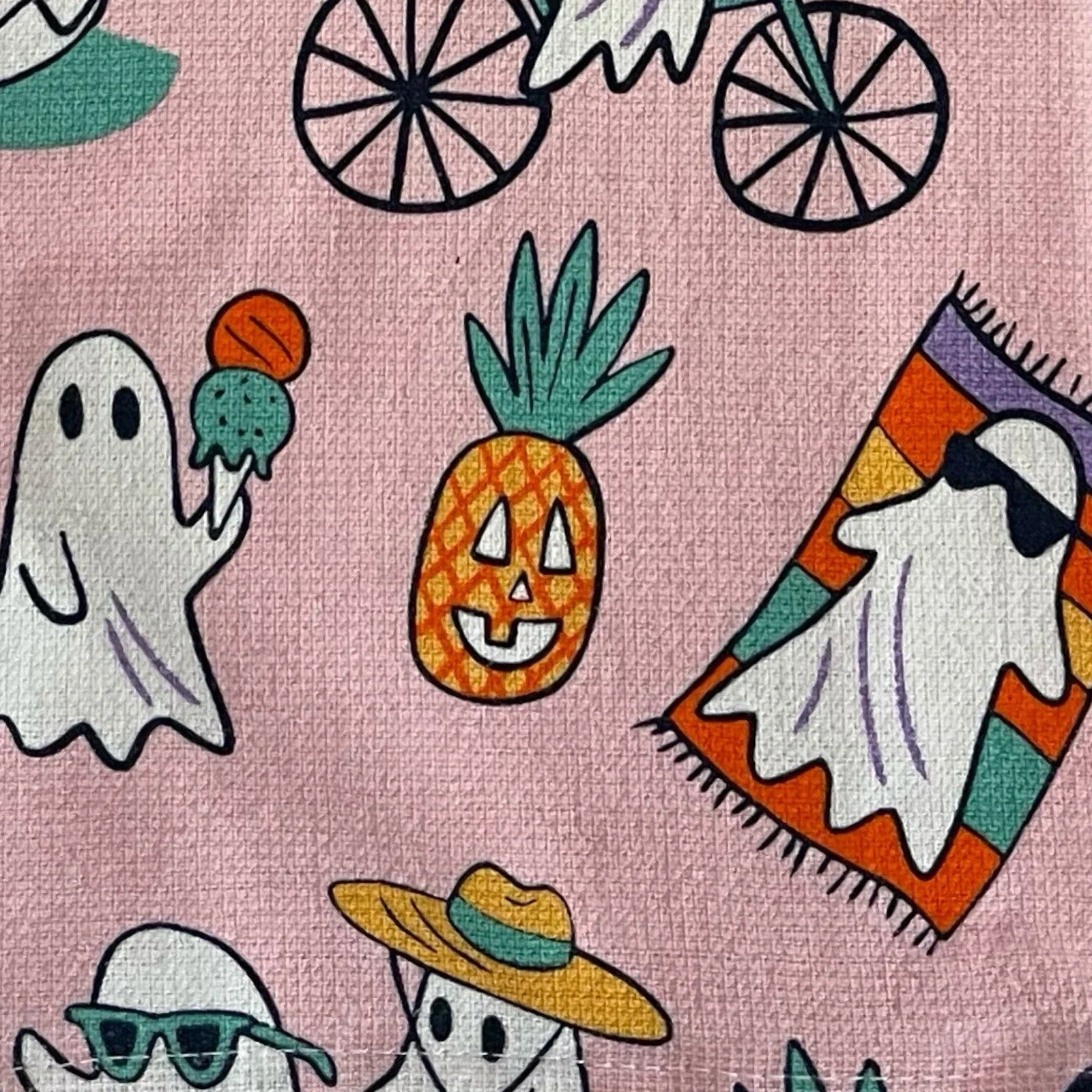 Isaac Mizrahi Halloween Pink Kitchen Towels 3-Piece Ghosts Summerween - Trendiez U ♥