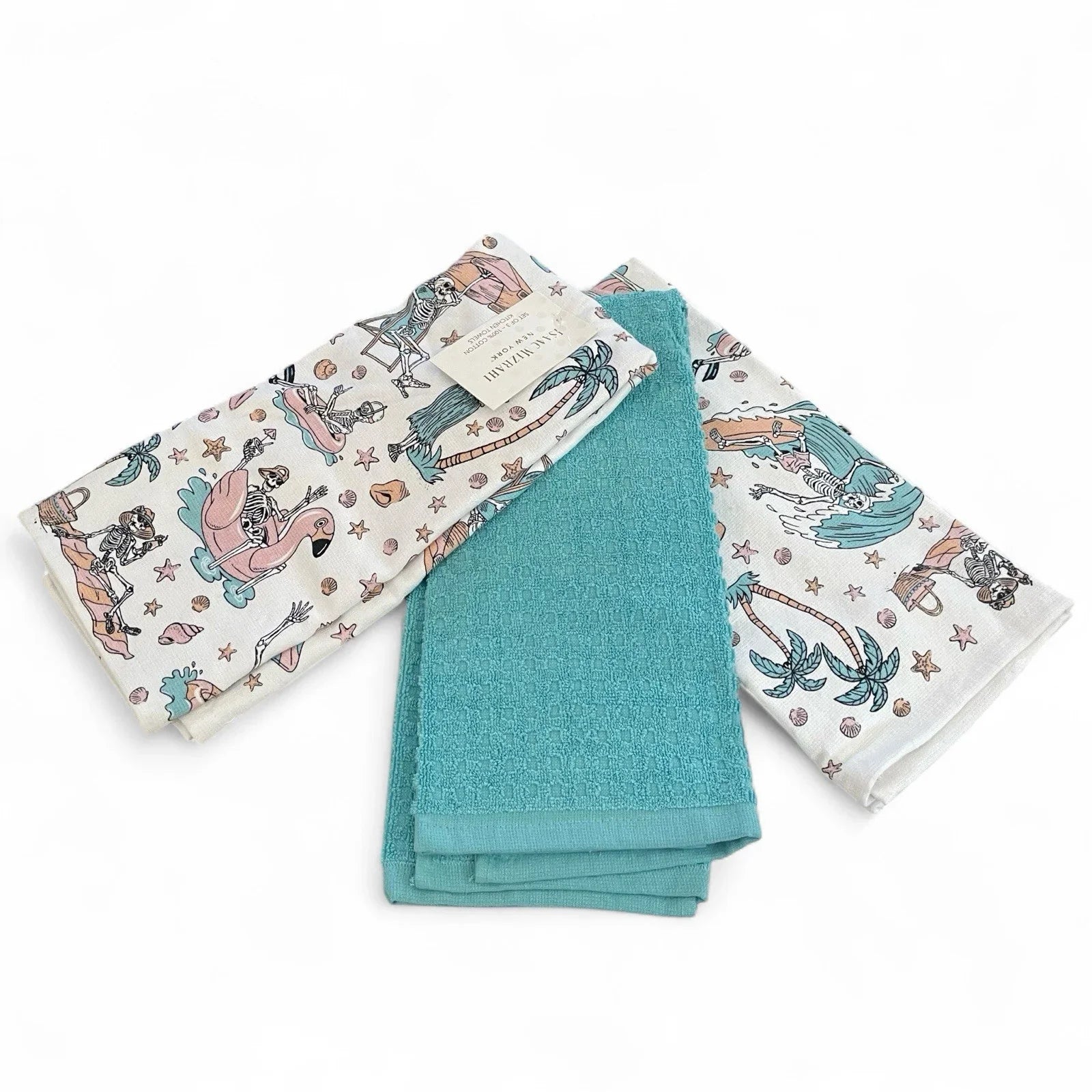 Isaac Mizrahi Summer Skeletons Kitchen Towel Set 3-Piece - Trendiez U ♥