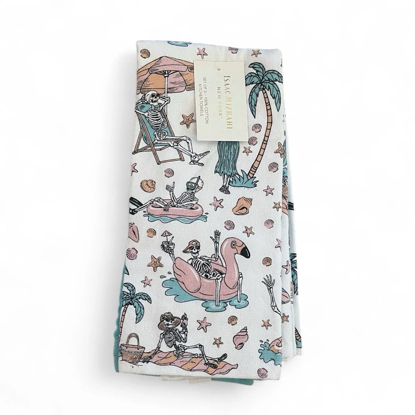 Isaac Mizrahi Summer Skeletons Kitchen Towel Set 3-Piece - Trendiez U ♥
