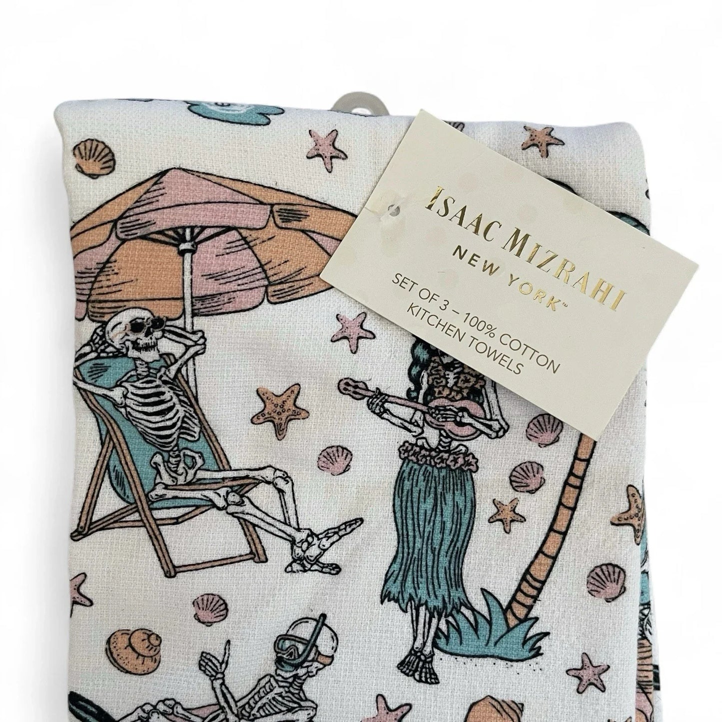 Isaac Mizrahi Summer Skeletons Kitchen Towel Set 3-Piece - Trendiez U ♥