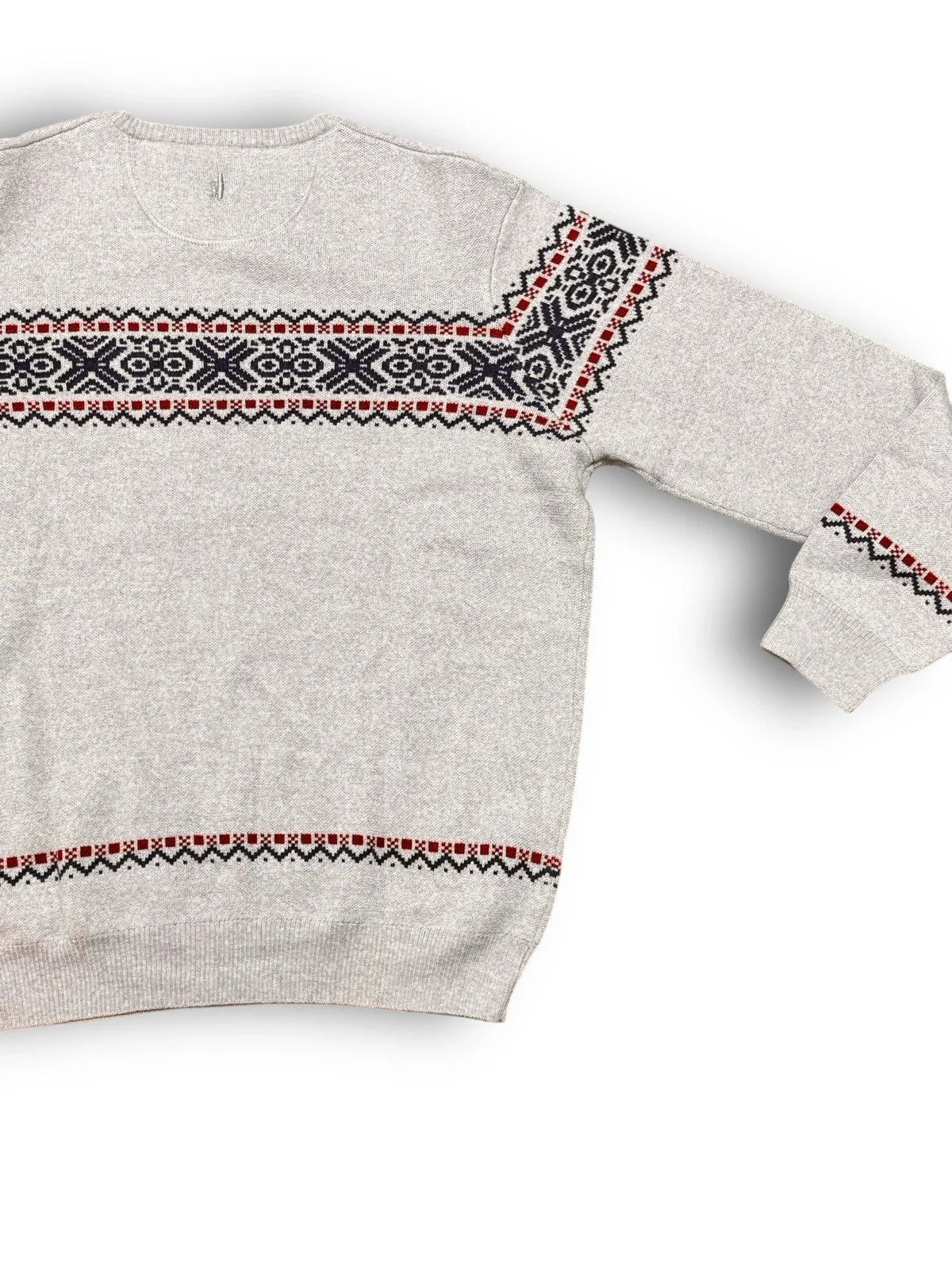 Johnnie-O Men’s Merino Wool Winter Holiday Crewneck Sweater Blue & Gray - Trendiez U ♥