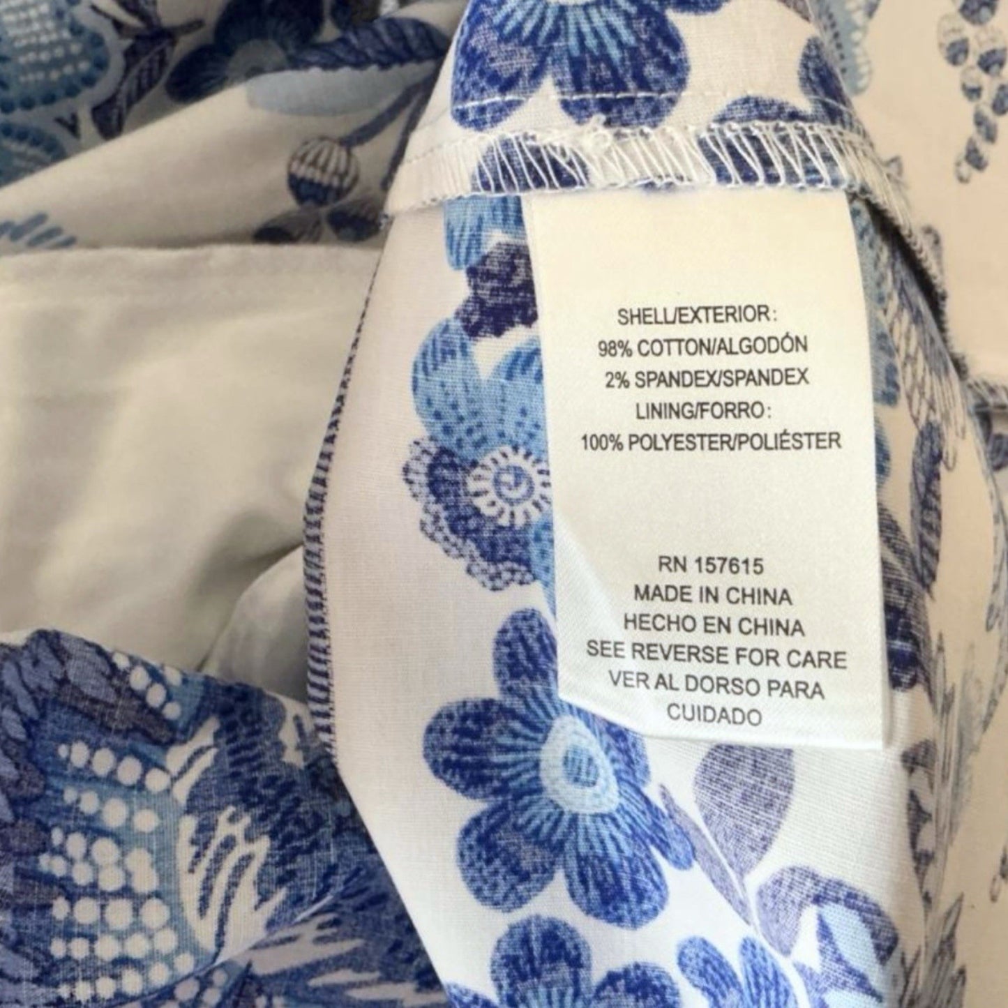 JOIE Women’s Floral Dress – Blue & White Belted, Size 8 - Trendiez U ♥