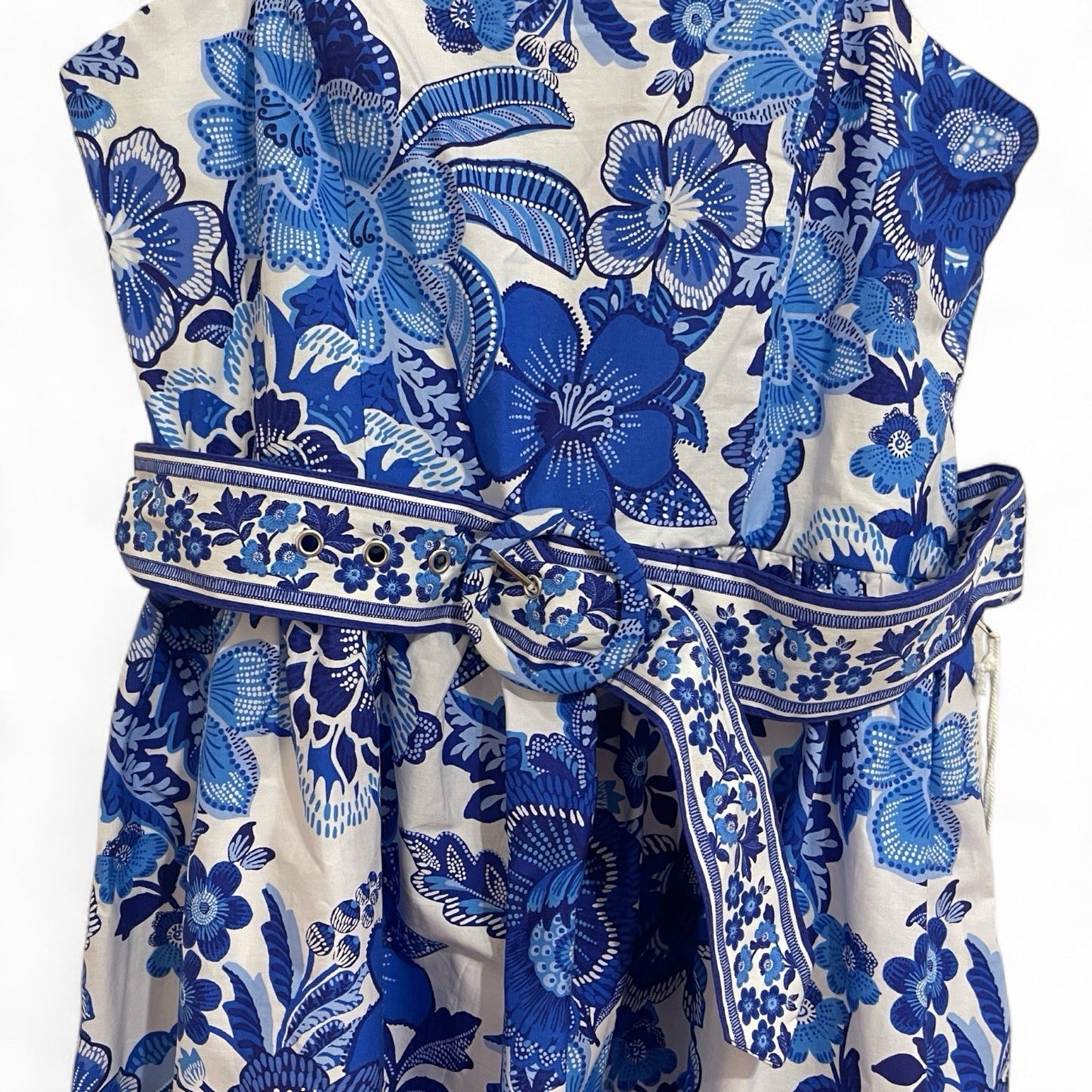JOIE Women’s Floral Dress – Blue & White Belted, Size 8 - Trendiez U ♥