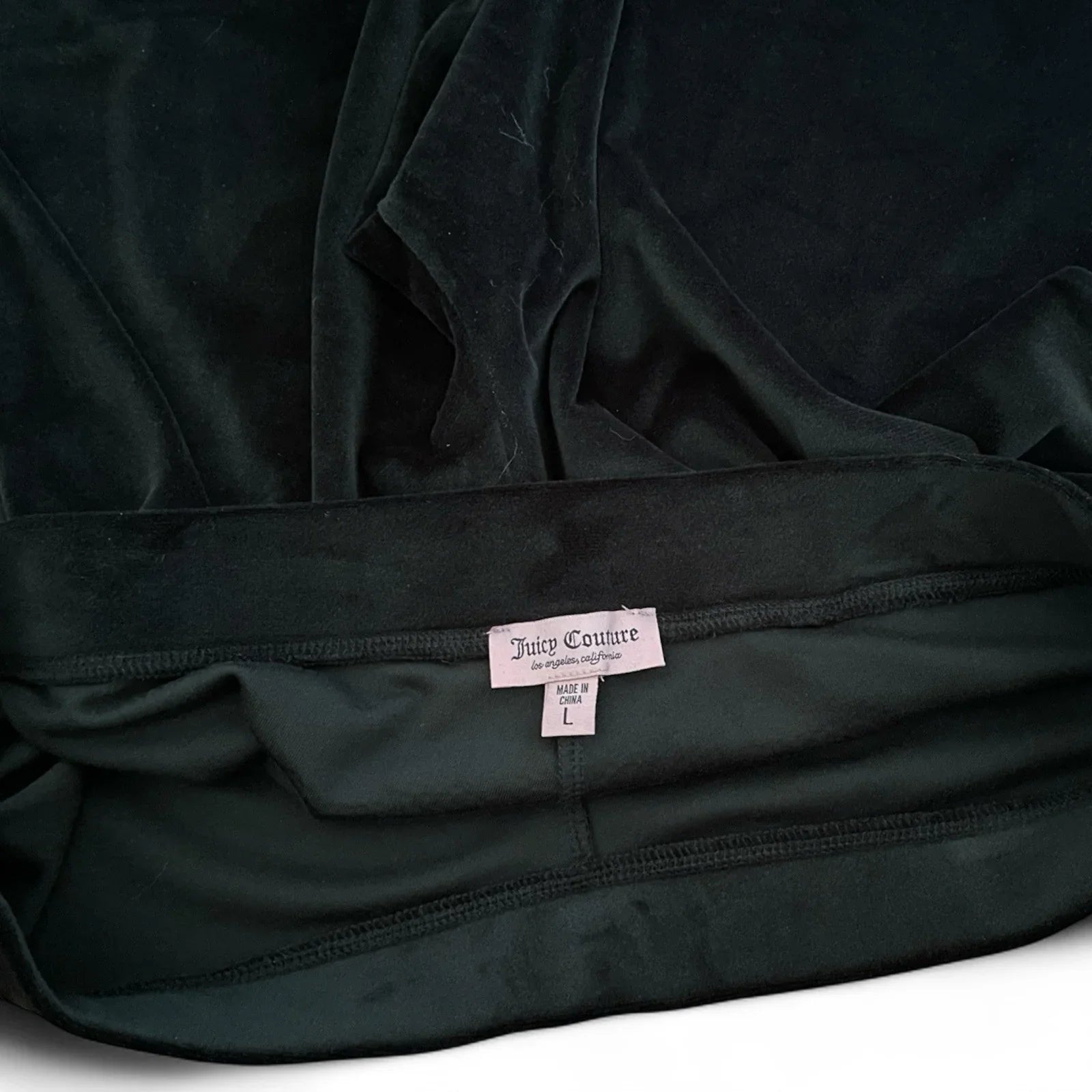 Juicy Couture Black Liquorice Velour Track Suit Tracksuit Set NWT $199 Womens L - Trendiez U ♥