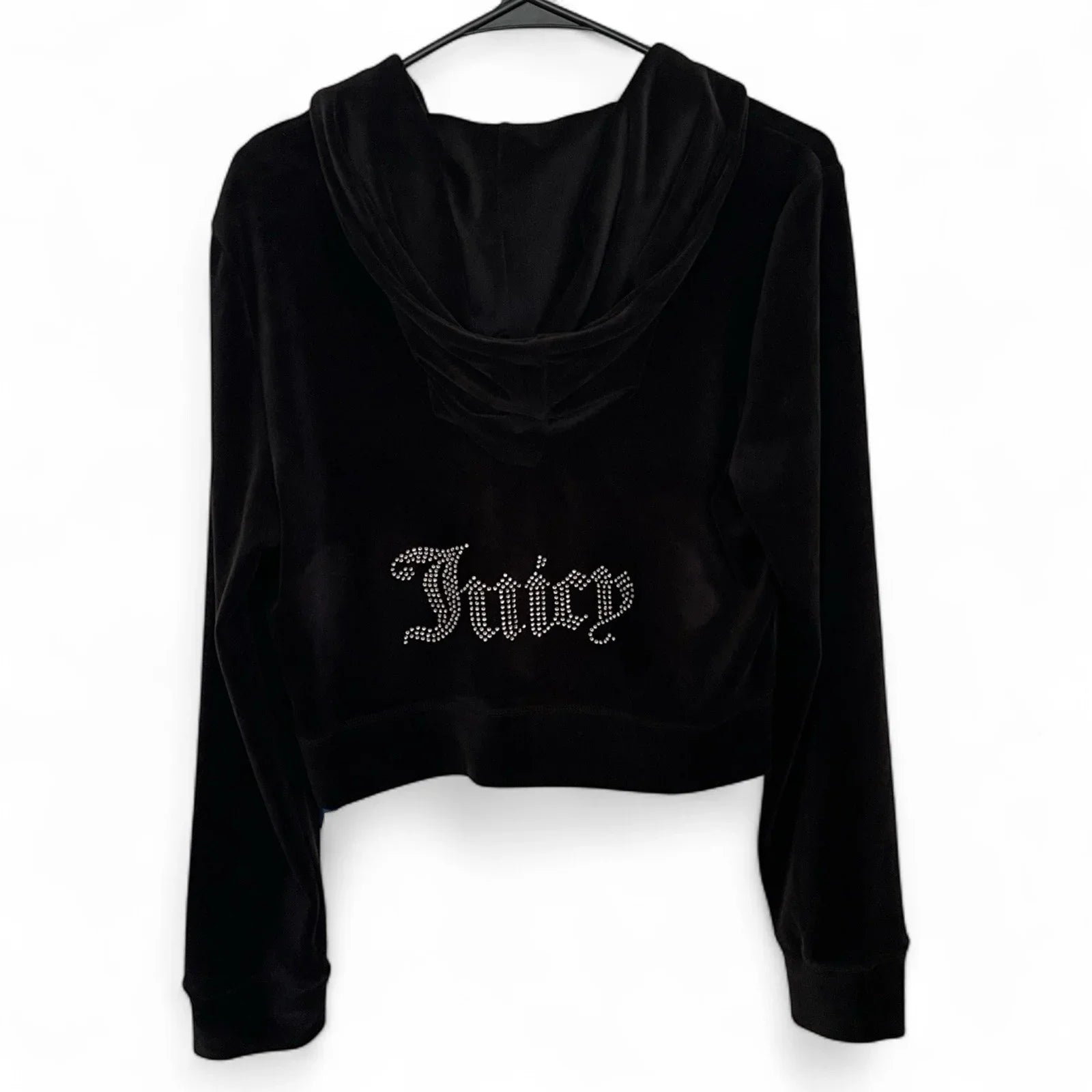 Juicy Couture Black Liquorice Velour Track Suit Tracksuit Set NWT $199 Womens L - Trendiez U ♥