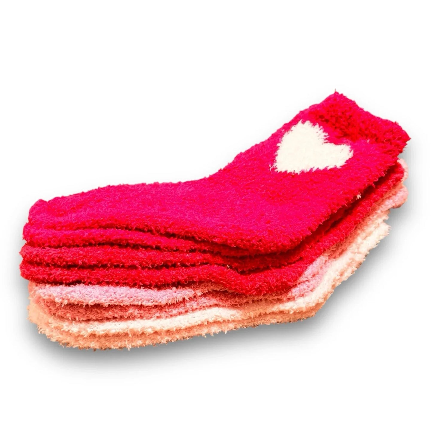 Juicy Couture Hot Pink Fuzzy Socks – 4-Pair Pack, Hearts - Trendiez U ♥