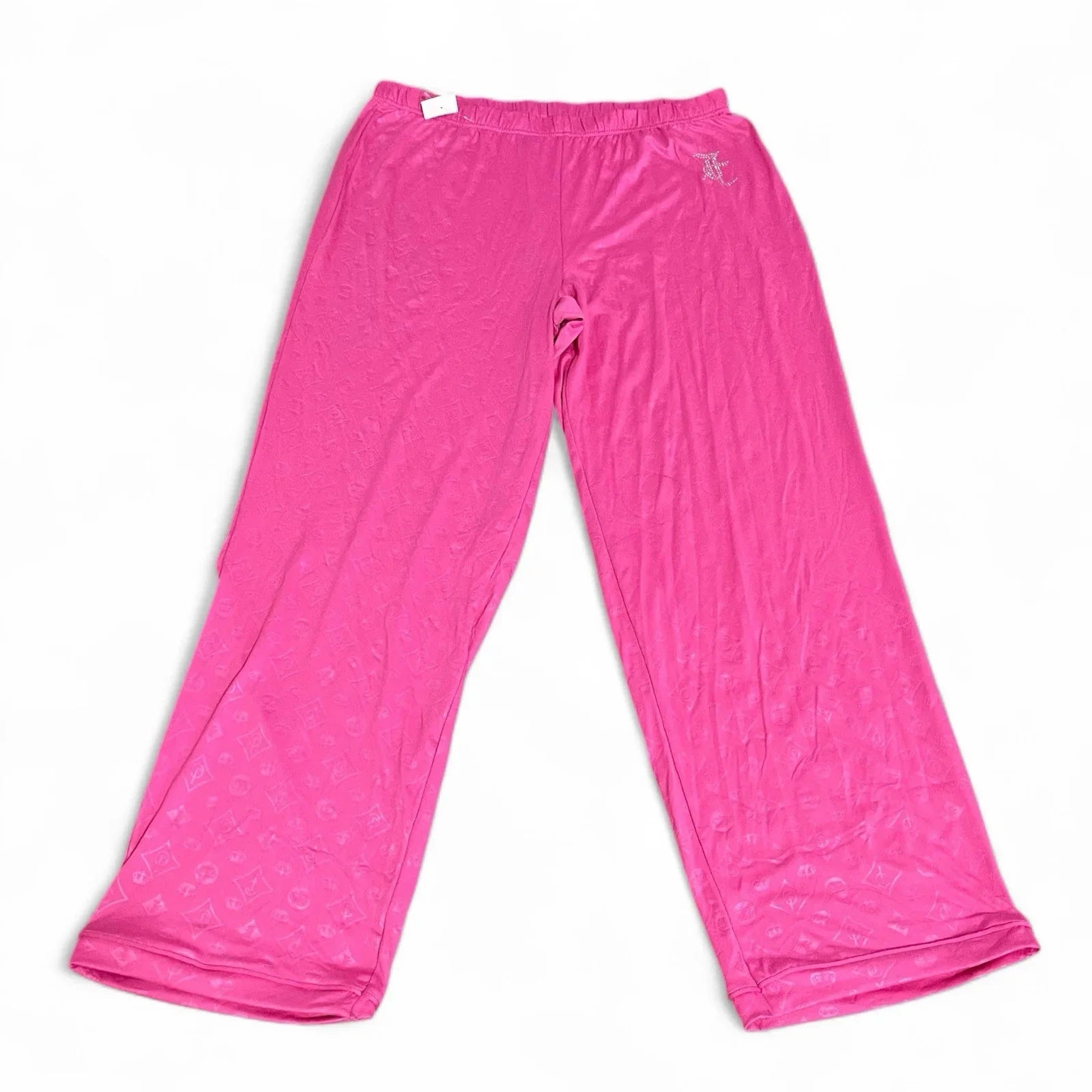 Juicy Couture Hot Pink Rhinestone Logo Pajama Set Size Large - Trendiez U ♥