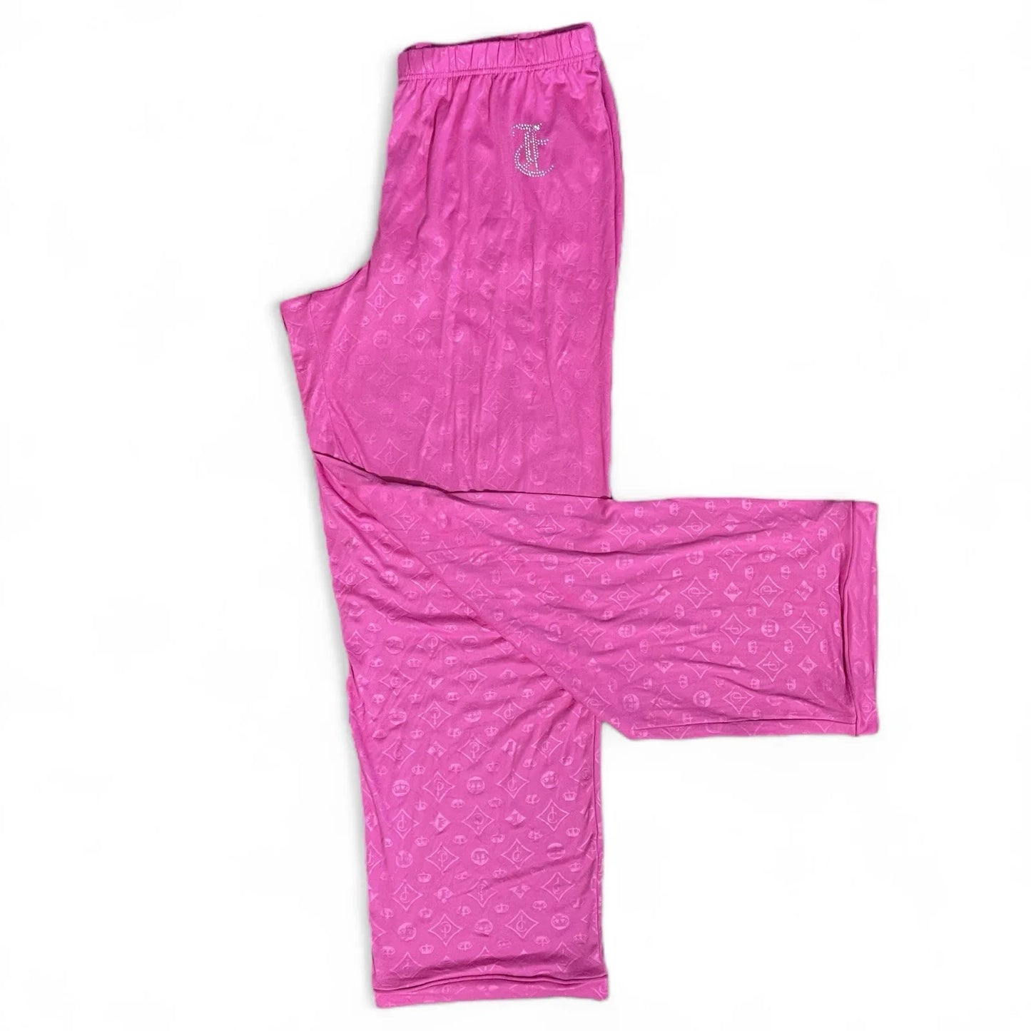 Juicy Couture Hot Pink Rhinestone Logo Pajama Set Size Large - Trendiez U ♥