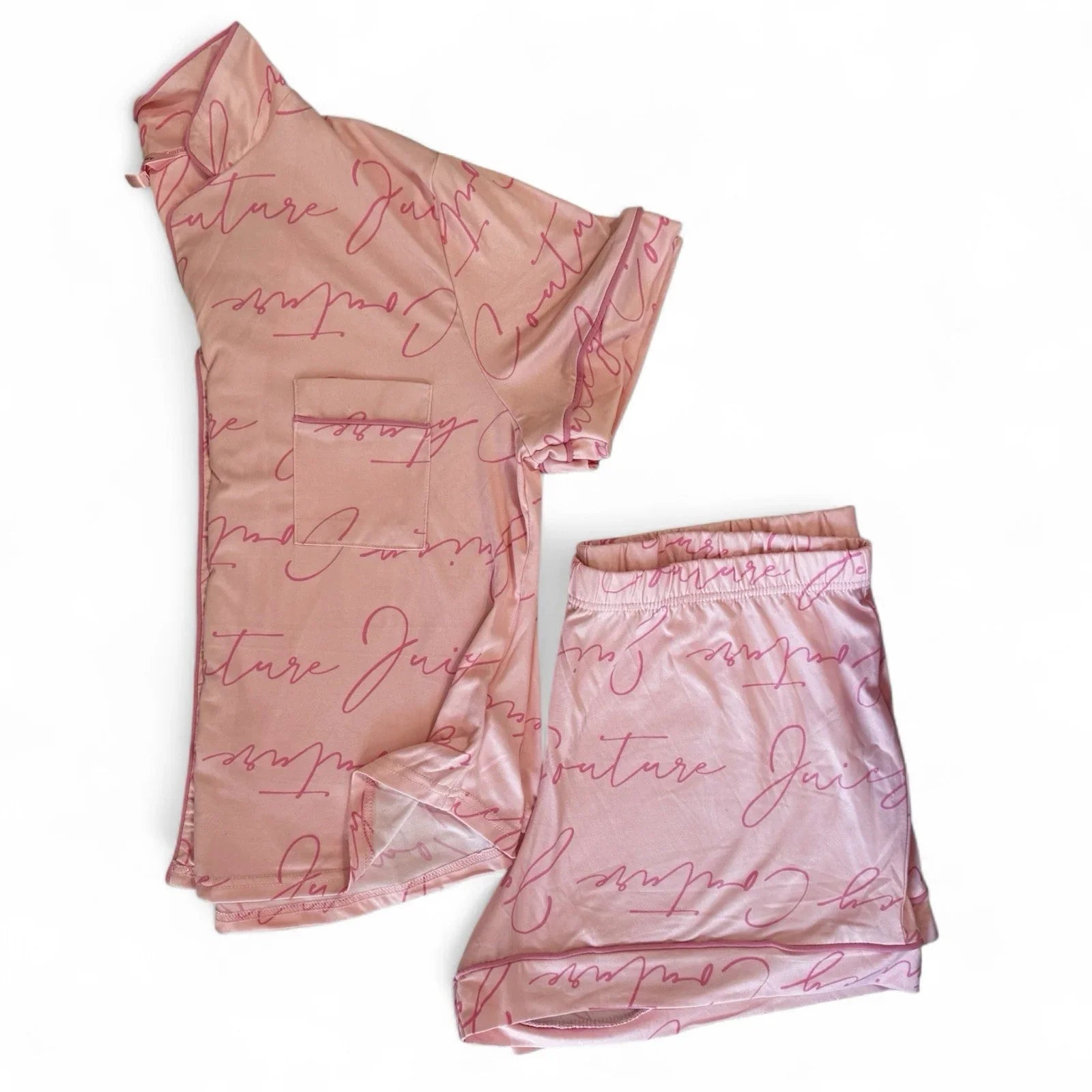 Juicy Couture Women’s Sleepwear Set – Large Pink Logo Print - Trendiez U ♥