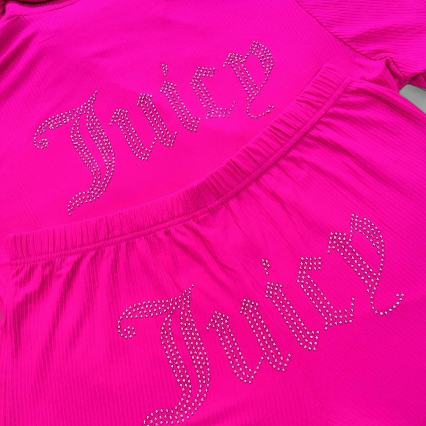 Juicy Couture Women’s Sleepwear Set – Large Pink Rhinestone Logo - Trendiez U ♥