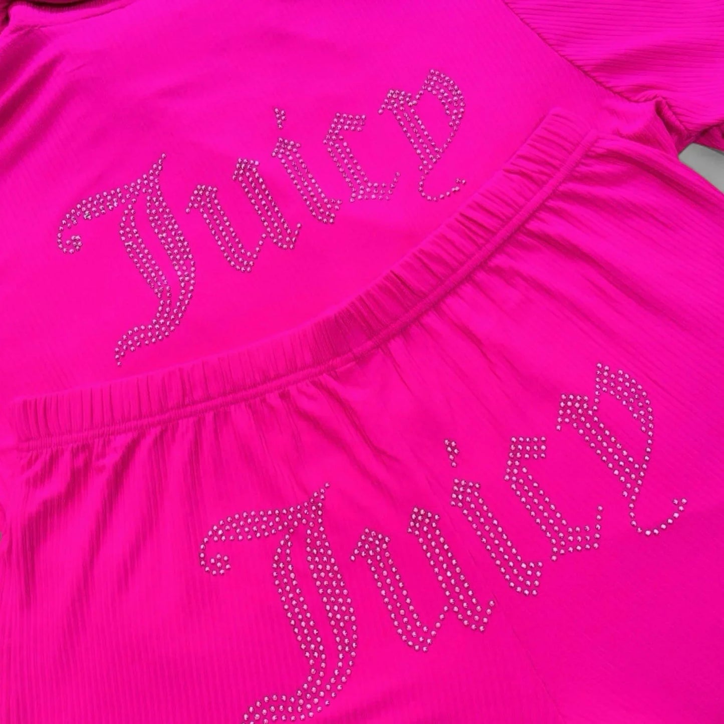 Juicy Couture Women’s Sleepwear Set – Large Pink Rhinestone Logo - Trendiez U ♥