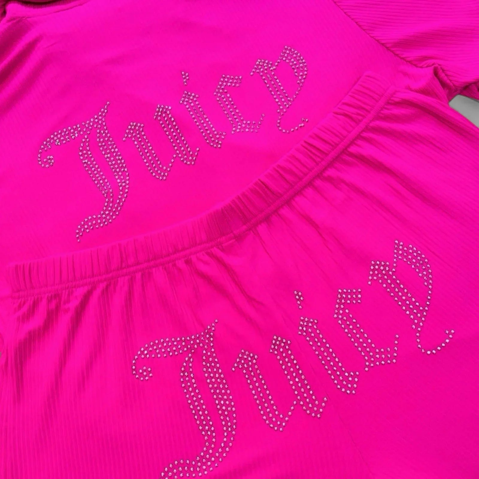 Juicy Couture Women’s Sleepwear Set – Large Pink Rhinestone Logo - Trendiez U ♥