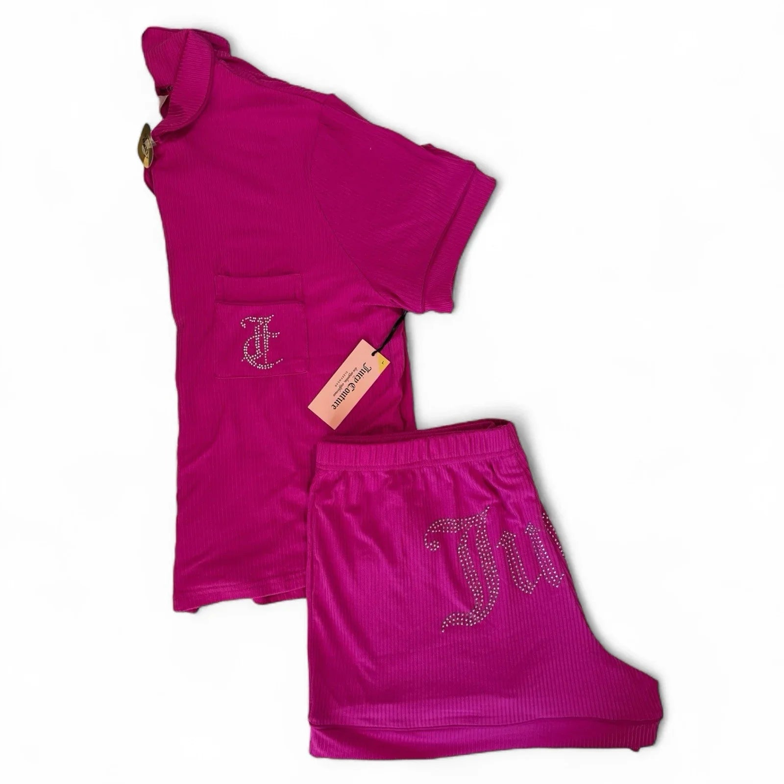 Juicy Couture Women’s Sleepwear Set – Large Pink Rhinestone Logo - Trendiez U ♥