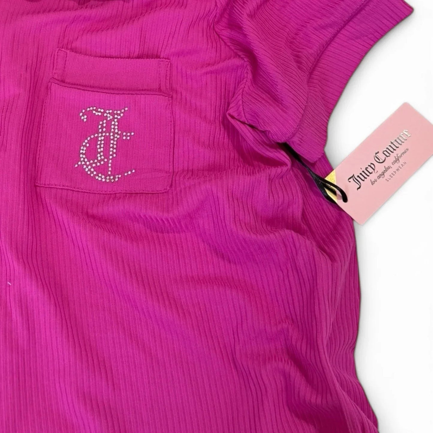 Juicy Couture Women’s Sleepwear Set – Large Pink Rhinestone Logo - Trendiez U ♥