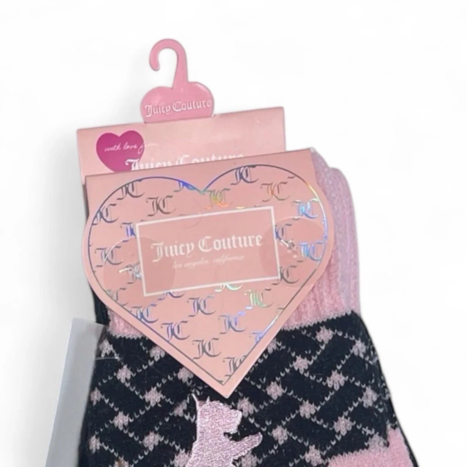 Juicy Couture Women’s Winter Gloves – 3 Pairs Pink & Black Rhinestone - Trendiez U ♥