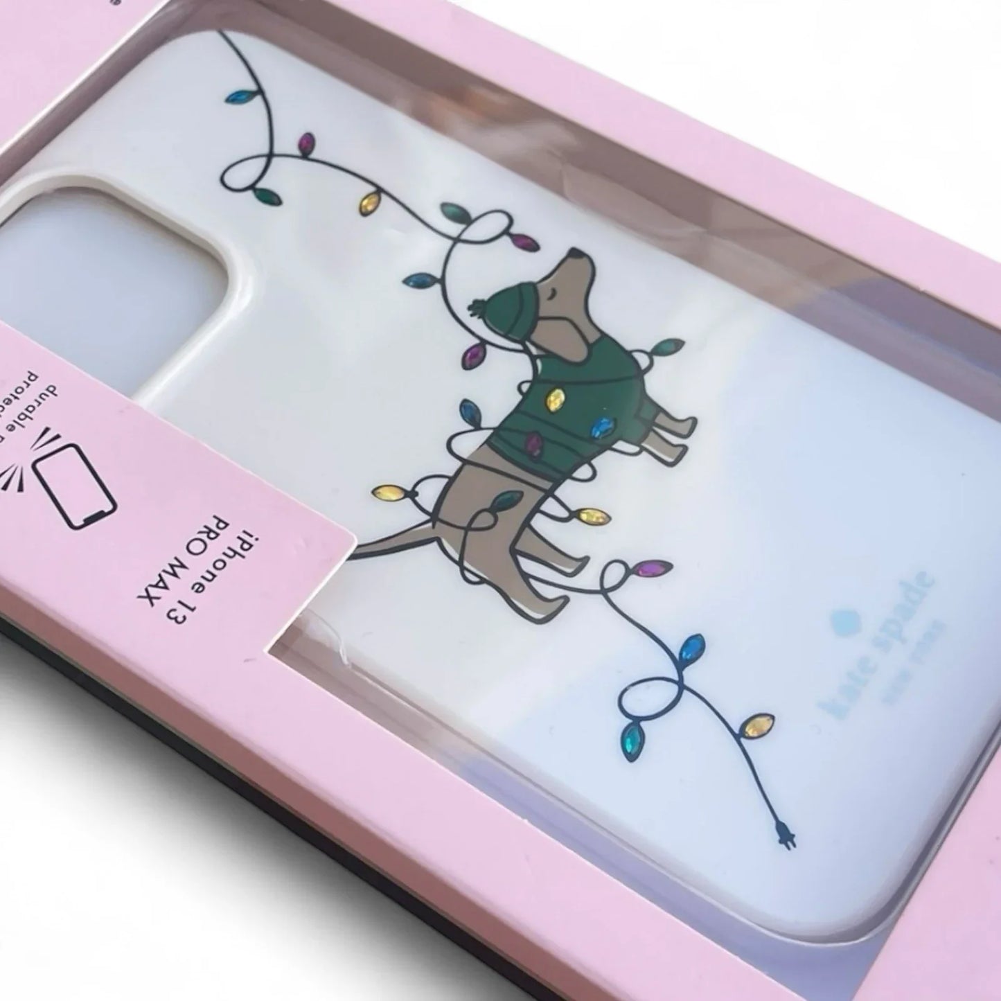 Kate Spade iPhone 13 Pro Max Christmas Phone Case : Claude Dog - Trendiez U ♥