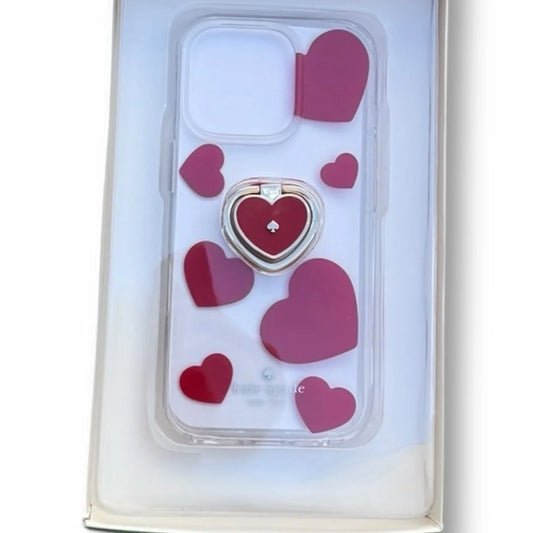Kate Spade iPhone 16 Pro Case – Love Shack Heart Design - Ring Stand - Trendiez U ♥